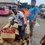 बजार लिन मुस्ताङका स्याउ ढुवानी गरिँदै