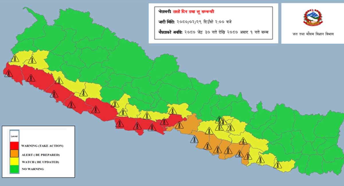 अझै चार दिनसम्म तराईमा 'लू' जारी रहने