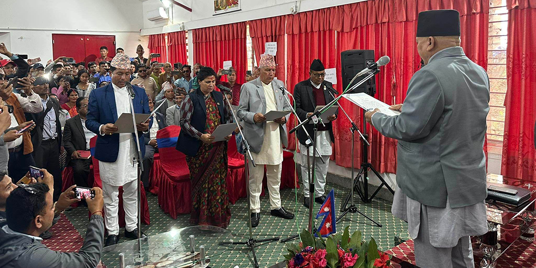 कर्णाली प्रदेश सरकारमा कांग्रेसका ३ मन्त्रीले लिए शपथ